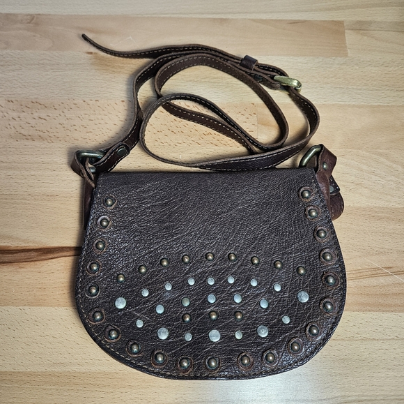 Vin Baker Handbags - Vin Baker Leather Studded Crossbody